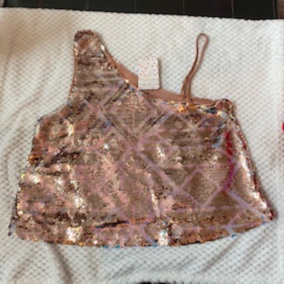 Free People Disco Fever One Shoulder Top - Picture 7 of 8